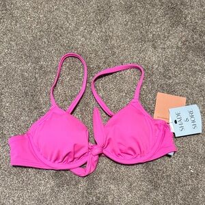 Shade & Shore Fuchsia Bikini Top